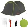 Bolan Home Tenda pop up per 2 persone, leggera, a cupola, da trekking, campeggio, da pesca, da spiaggia, impermeabile, a 2 strati (verde)