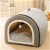 Mozzeilee Cuccia per cani 2 in 1, grotta per animali domestici, di grandi dimensioni, pieghevole, calmante, con cuscino anti ansia, morbido e caldo, rimovibile e lavabile, cuccia a igloo per cani e