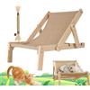 Camic Sedano - Sedia a sdraio per gatti in sisal, per interni, regolabile, adatta per gatti e animali domestici, può contenere fino a 20 kg e reclinabile ispessita (1 set)