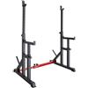 tectake® Squat Rack Regolabile, Supporto Bilanciere con Gomma, Struttura in Acciaio Stabile, Rastrelliera Pesi, Power Rack Compatto, Panca Squat da Allenamento
