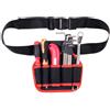 LTLSZRN Borsa Porta Attrezzi, Custodia per elettricista, Borsa per elettricisti, Borsa Magazzino Utensili,Cintura Porta Attrezzi Multi Tasche,per Elettricista,Carpentiere(rosso)