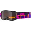 ALPINA SCARABEO JR. Q-LITE - Maschera da sci OTG specchiata per bambini, comfort ottimale grazie al Comfort Frame, protezione UV 100%, white matt