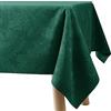 Filumi Tovaglia 100x100 cm verde bottiglia, lavabile, per interni ed esterni, motivo geometrico Eris