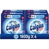 Calgon Power Polvere Anticalcare Lavatrice 4 in 1, 4 Confezioni da 1800g di Anticalcare per Lavatrici, 1800g x 4, Additivo Lavatrice per una Protezione da Calcare, Sporco e Cattivi Odori