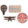 Santex mariage SANTEX 7382-99 - Confezione da 20 coriandoli Bon Voyage in legno