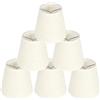HERCHR 6 Pezzi Paralumi in tessuto con Clip, Clip On Lampadario Paralumi per Candela Lampadario di Cristallo, 3,5 x 5,2 x 5,5 pollici