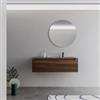 DEGHI Mobile bagno sospeso 120 cm rovere deciso dx con lavabo grigio storm e specchio - Sleek