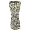 Flair Flower Vaso per fiori artificiali, fiori artificiali o erba della pampa, decorazione per la festa della mamma, decorazione allungata, grande, sottile, fatto a mano, intrecciato