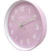 techno line Technoline WT7530 - Orologio da parete analogico senza ticchettio, al quarzo, 25 cm, colore: rosa/bianco