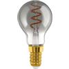 Eglo E14 LED dimmerabile, lampadina a spirale, vintage nero-trasparente in design retrò, 4 Watt, 100 lumen, luce bianco caldo, 2000k, lampadina Edison P45, Ø 4,5 cm