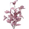 DRW Set di 6 Rami di Foglie Artificiali in Schiuma Eva, plastica e Carta Viola, 85 cm, Violetto, Medidas: 85cm