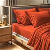 Nuit Des Rêves Lenzuolo con angoli per letto singolo in 100% cotone Ranforce (100 x 200 + 30 cm), colore cannella, 145 fili, lavabile in lavatrice a 30 °C, morbido e resistente per il massimo comfort
