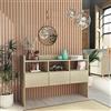 QJBSAVVA Credenza, Madie E Credenze Madia Alta Armadietto Bagno Consolle Ingresso Moderno Adatto per Balcone Ingresso Soggiorno Ufficio Rovere Sonoma 105x30x70 cm in Legno Multistrato