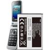 Qoutmcuy AB463446BU - Batteria di ricambio 800 mAh per Samsung GT-C3520 GT-C3300|E1050|E1070|SGH-E210|E250|E251|E380 (sostituzione batteria senza NFC)