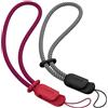 SURPHY Cordino per Cellulare,2 Pezzi Regolabili Universale Cordino,Laccio da Polso in Nylon Resistente e Antifurto,Compatibile con Ventilatori Portatili/Chiavi/Portafogli,24cm(Rosso & Nero)