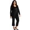 FIORELLA RUBINO: Blazer in Jersey con hotfix Curvy Size Nero Stagione Primavera Estate 2025.
