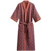 Beokeuioe Vestaglia da uomo lunga pigiameria estiva retrò kimono accappatoio abbigliamento giapponese, da uomo, baggy vintage, da sauna, da uomo, biancheria da notte, Nero , L