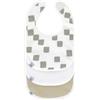 LÄSSIG Set di bavaglini per neonati (3 pezzi) Bavaglini per neonati con chiusura a velcro GOTS/Newborn Bib Set GOTS Happy Fruits light khaki