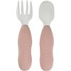 BÉABA, Set Di 2 Posate In Acciaio Inox E Silicone, Posate Per Bambini, Dai 10 Mesi, Forma Ergonomica, Manico Ergonomico, Posate Per L'Apprendimento, Zucchero Filato