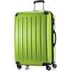 Hauptstadtkoffer ALEX Trolley Rigido Espandibile 75 cm (119 L) con Lucchetto a Combinazione, Valigia da Viaggio Robusta con 4 Ruote Doppie, Mela Verde