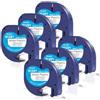 DOREE 6 pz etichette 91201 S0721660 letratag nastro plastica 12 mm bianco | 91201/91221 nastro etichette dymo letratag 12 mm x 4 m, nero su bianco, per LT-100H LT-100T XR XM QX50 200B