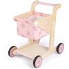 Asweets 2 in 1 Girello in Legno per Bambini, Passeggino per Bambole a Spinta e a Traino, Carrello Della Spesa per Bambini e Bambine, Primi Passi Giocattolo Baby push Walker (Rosa)