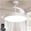Aigostar Intelligente lampadario con ventilatore da soffitto, φ106cm, Compatibile con Alexa, Ventilatore da Soffitto con Luce e pale retrattili, 50W Ventilatore Silenzioso, 2700K-6500K Dimmerabile