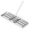 RELAX4LIFE Rastrello da Giardino 75/91/106cm, Rastrello Livellatore per Prato, Attrezzo da Giardino in Metallo per Livellare il Terreno e la Sabbia del Prato (75 x 25 cm, Argento)