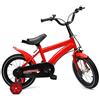 Jintaihua Bicicletta da 14 pollici, unisex, per bambini, ragazze e ragazzi, con contropedale, ruote di supporto (rosso)