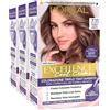 L'Oreal Paris L'Oréal Paris Tinta Permanente Excellence Cool Creme 7.11 Biondo Ultra Freddo Colorazione Triplo Trattamento Copre 100% dei Capelli Bianchi Lunga Durata e Anti-Giallo - 3 Tinte