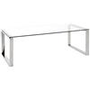 HAKU Möbel Tavolo da caffè acciaio inox, Acciaio inox, vetro di sicurezza 8 mm - Dim. L 120 cm x A 40 cm x P 60 cm, Stile Moderno