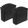 EXHUMKY 2 Pezzi Copertura per i piedi della scala piedini di ricambio per scaletta coperture protettive per la scala non slip pad di gradini gomma da cancellare Black