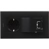 LEGRAND Presa 2P+T 16A e caricatore USB tipo A 1A 5W componibile per installazione a incasso, Gamma Niloé Step, Colore Antracite, 398217