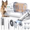 Gimars 2,3L Aspira Peli Cane 7 in 1 Kit Toelettatura Cani, Aspirapolvere Per Animali Con Spazzola, Forte Aspirazione 3k/7k/12k Pa Ultra Silenziosa Elettrico Tosatrice Per Gatto Pelo Professionale