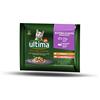 Ultima Fit & Delicious Cibo umido per gatti con pollo e salmone, Multipack 4 x 85 g (340 g)