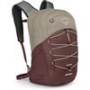Osprey (TG. Taglia unica) Osprey Quasar Unisex Lifestyle Backpack Sawdust Tan/Raisin Re