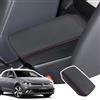 LANGBEAN Copribracciolo per VW Polo MK6 2018-2025, Custodia di Protezione del Bracciolo Console Centrale in Pelle PU, Seat Ibiza Arona Copertura Bracciolo Accessori per Alzare il Bracciolo, Rosso