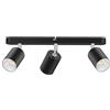 DEECOZY Faretto da soffitto a 4 luci, moderno, lampada da soffitto a LED, GU10, orientabile a 330°, in acciaio inox (3 supporti per lampada)