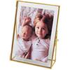 Levilan - Cornice portafoto dorata in stile vintage anticato, con vetro pressato, ottone 4 x 6