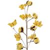 DRW Set di 6 Rami di Fiori Artificiali in Schiuma Eva, Cotone e Carta Gialla 65 cm, Medidas: 65cm