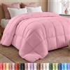 Utopia Bedding Inserto per piumino, trapuntato, con linguette angolari, alternativa trapuntata (doppio, rosa)