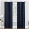 Sun Zero Hampshire - Tenda a pannello con linguetta posteriore, 100% oscurante, in velluto, 127 x 213 cm, colore: blu navy