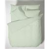 Bianca Plain Dyed Green Parure Copripiumino 200x220+60x70(2)+60x70(2) white