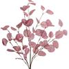 DRW Set di 6 Rami di Foglie Artificiali in Schiuma Eva, plastica e Carta Viola, 65 cm, Violetto, Medidas: 65cm