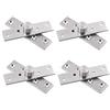 yeemeen Cerniere Pivot 4 PCS, Acciaio Inossidabile, 360 Gradi, 75x17mm Argento, per Porta, Finestra, Armadio