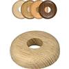 FUX Set di 2 tubi di riscaldamento individuali rosetta, diversi legni e dimensioni autentiche, copritubi, rosette, carenatura, radiatore, legno, parquet, rosette in legno (15 mm, rovere (grezzo)