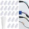 RXKFIGX 60 Pezzo Segnacavi Elettrici in Materiale di Nylon Scatola per Etichette Impermeabili per Cavi Fascette per Cavi Bianche Etichette per la Marcatura e la Classificazione di Vari Cavis (3010-60)