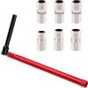 JOZMMZEOOA 6 Pezzi Chiavi a Bussola,Chiave per Rubinetto Sottolavello 8-13 MM Chiave a Tubo per Rubinettii Chiave Inglese Regolabile,per la Riparazione di Tubi Installazione di Rubinetti (Rosso)
