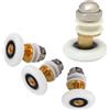 CTForest 4 Pezzi Rulli Porta Doccia, Ruote Per Box Doccia, Guida Della Puleggia, Adatto Per Porte Scorrevoli Del Bagno(25 mm)