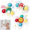 Tapvai 3 Pcs Gioco Seggiolone Ventosa, Giochi Seggiolone Ventosa Palla Incorporata, Spinner Bambini per Divertimento Sensoriale, per Auto Finestra Bagno per Bambini Da 1 a 6 Anni 2